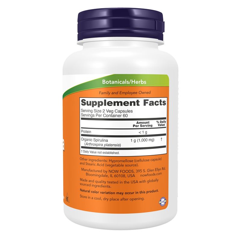 Now, Spirulina 500mg 120 Vcaps