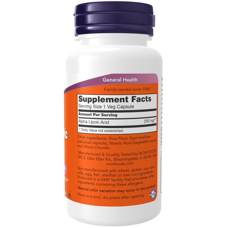 Now Supplements , Alpha Lipoic Acid 250 Mg