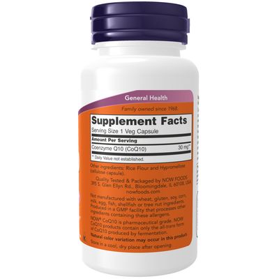 Now Supplements , Coq10 30 Mg - Veg Capsules