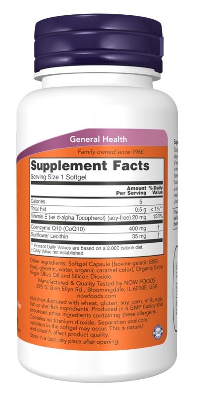 Now Supplements , Coq10 400 Mg - Softgels