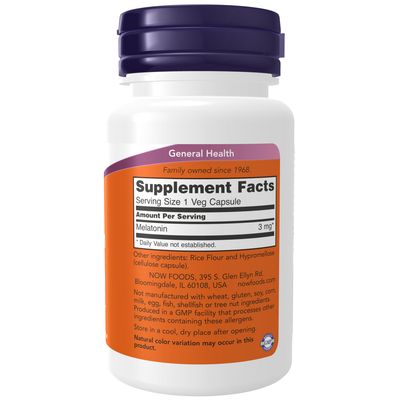Now Supplements , Melatonin 3 Mg - Veg Capsules