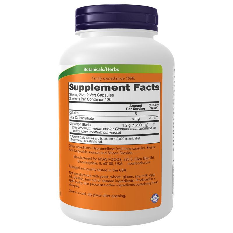 Now Supplements , Cinnamon Bark 600 Mg