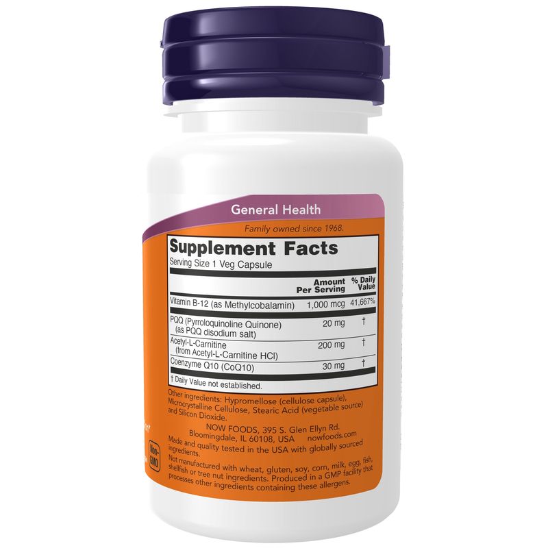 Now Supplements , Pqq Energy - Veg Capsules