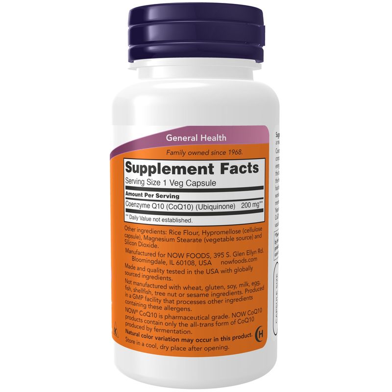 Now Supplements , Coq10 200 Mg - 60 Veg Caps