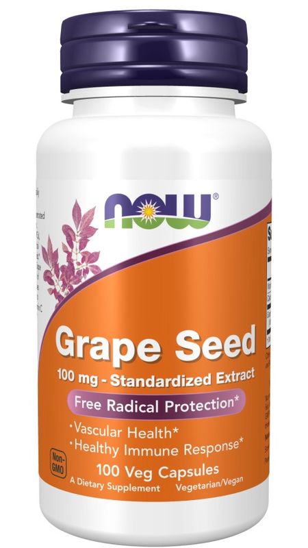 Now Supplements , Grape Seed - Veg Capsules