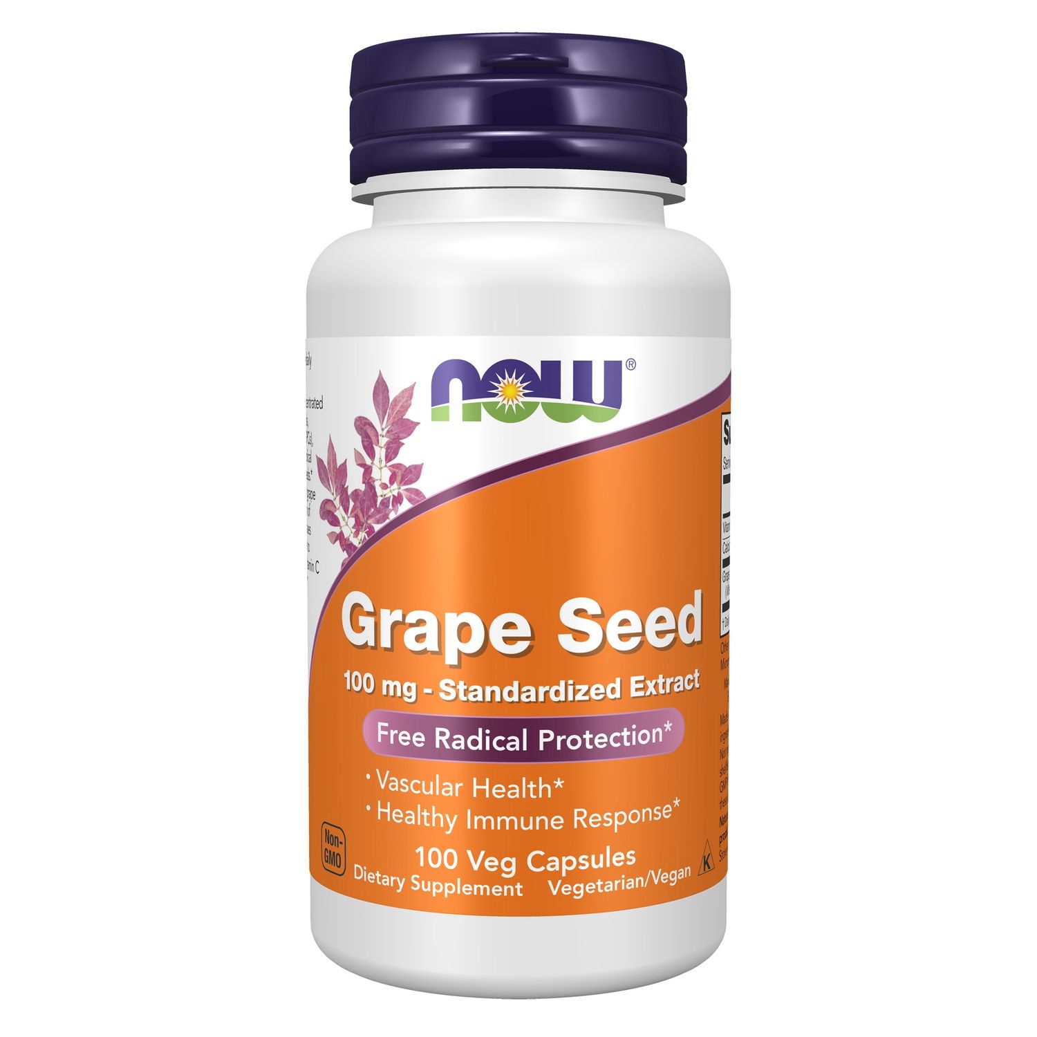 Now Supplements , Grape Seed - Veg Capsules