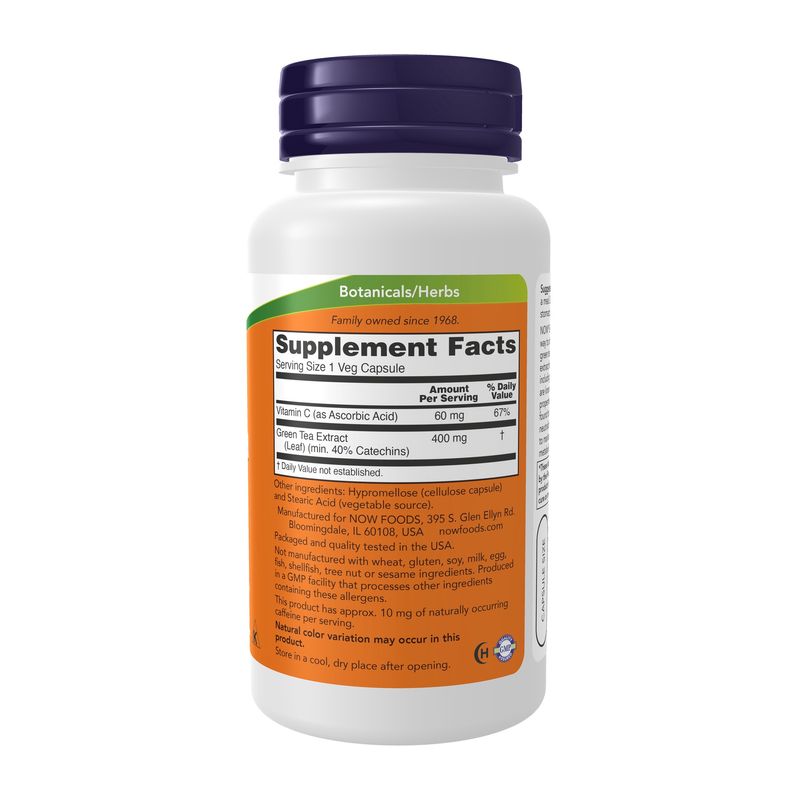 Now Supplements , Green Tea Extract 400 Mg - Veg Capsules