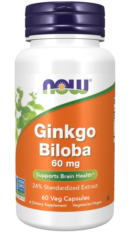 Now, Ginkgo Biloba 60mg Now, Ginkgo Biloba 60mg