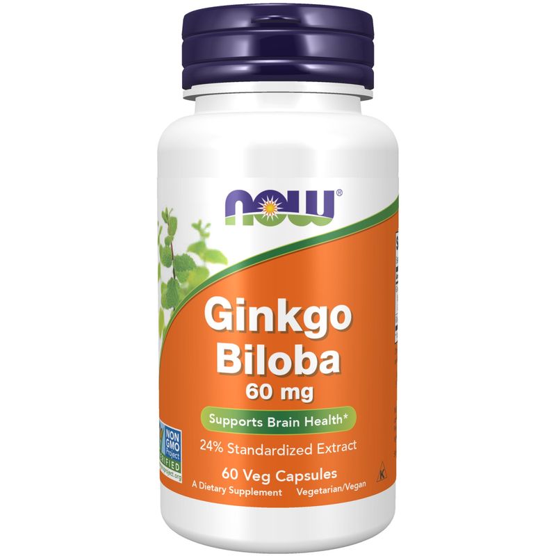 Now, Ginkgo Biloba 60mg Now, Ginkgo Biloba 60mg