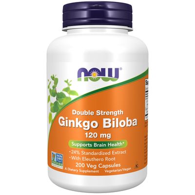 Now Supplements , Ginkgo Biloba, Double Strength 120 Mg - Veg Capsules Now Supplements , Ginkgo Biloba, Double Strength 120 Mg - Veg Capsules