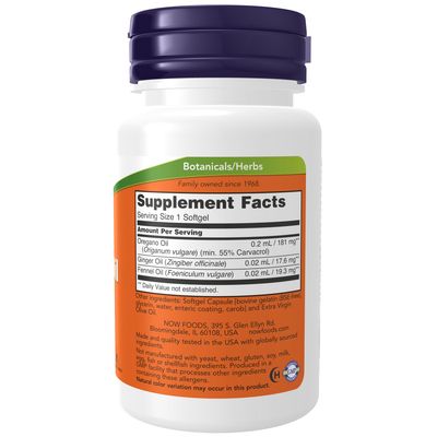 Now Supplements , Oregano Oil - Softgels