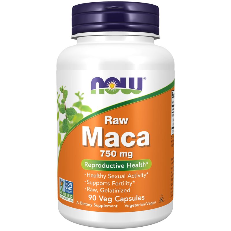 Now, Maca 750 Mg (6:1 Conc) 90 Vcaps