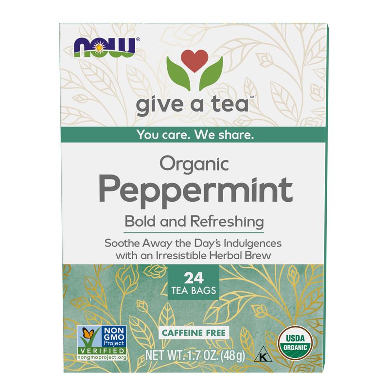 NOW Natural Foods , Peppermint Tea, Organic - Tea Bags NOW Natural Foods , Peppermint Tea, Organic - Tea Bags