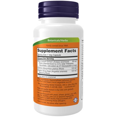 Now Supplements , Black Cohosh Root 80 Mg - Veg Capsules