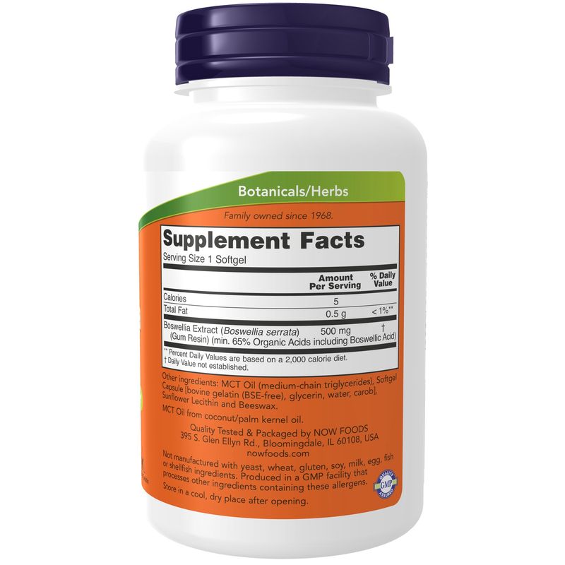 Now, Boswellia Extract 500mg 90 Softgels
