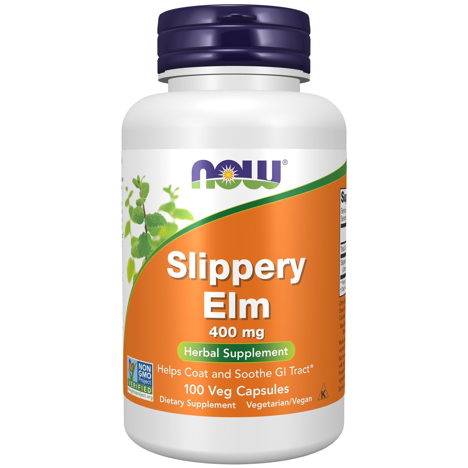 Now, Slippery Elm 400mg 100 Vcaps