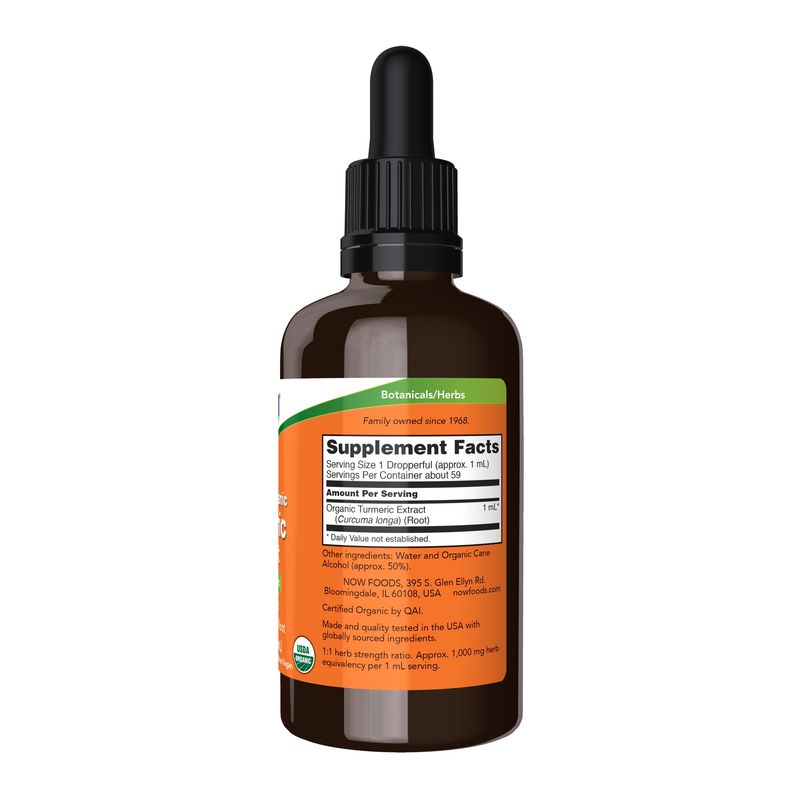 Now Supplements , Turmeric Extract Liquid, Organic - 2 Fl. oz.