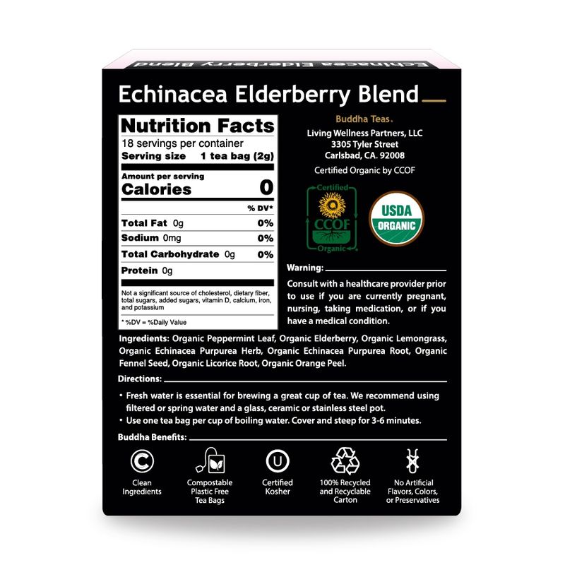 BUDDHA TEAS , Echinacea Elderberry Blend