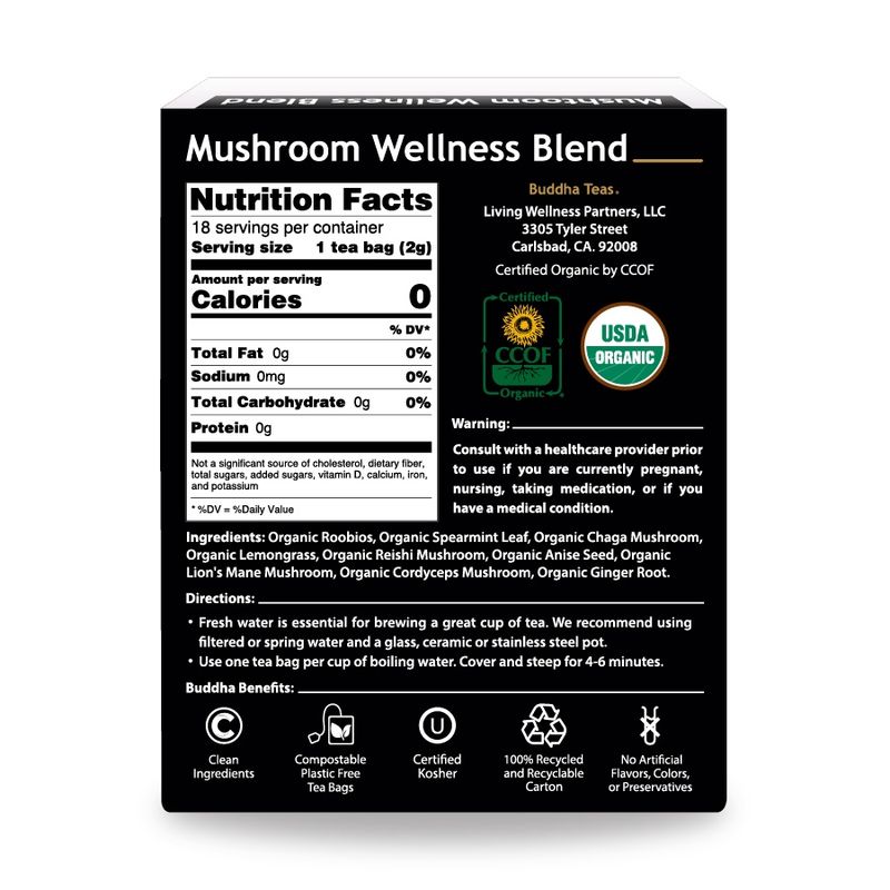 BUDDHA TEAS , Mushroom Wellness Blend