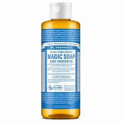 Dr Bronner , Baby Unscented Pure-Castile Soap