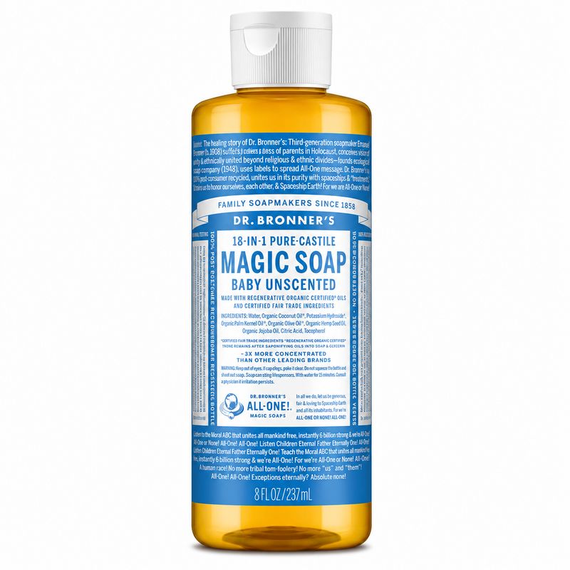 Dr Bronner , Baby Unscented Pure-Castile Soap