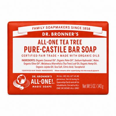 Dr Bronner , Pure Castile Soap Bar- Tea Tree Dr Bronner , Pure Castile Soap Bar- Tea Tree