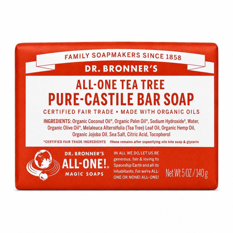 Dr Bronner , Pure Castile Soap Bar- Tea Tree Dr Bronner , Pure Castile Soap Bar- Tea Tree