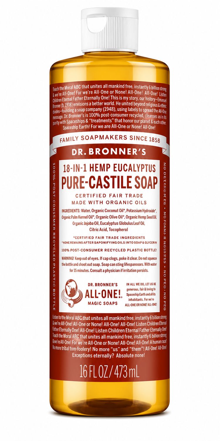 Dr Bronner , Castile Liquid Soap- Eucalyptus