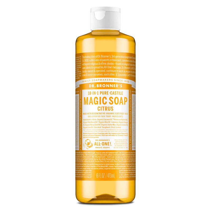 Dr Bronner , Pure Castile Soap - Citrus - 16 Fl Oz Dr Bronner , Pure Castile Soap - Citrus - 16 Fl Oz