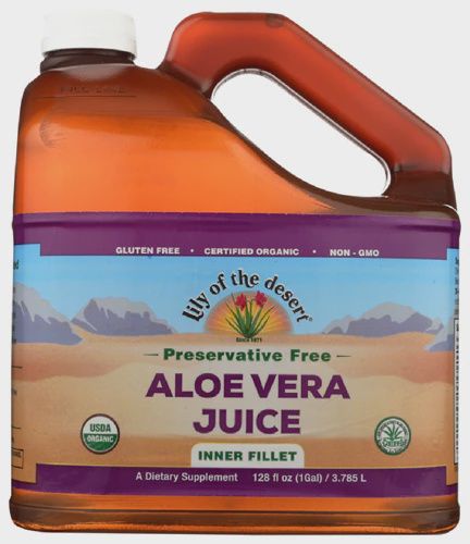 Lily Of The Desert , Organic Aloe Vera Juice Inner Fillet Preservative Free Lily Of The Desert , Organic Aloe Vera Juice Inner Fillet Preservative Free, Oz: 128 oz