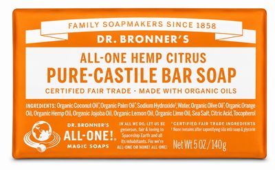 Dr Bronner , Pure Castile Soap Bar -Citrus Dr Bronner , Pure Castile Soap Bar -Citrus
