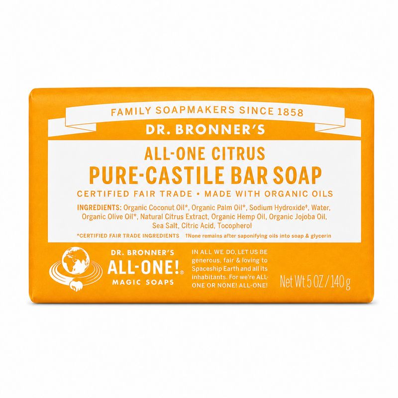 Dr Bronner , Pure Castile Soap Bar -Citrus Dr Bronner , Pure Castile Soap Bar -Citrus