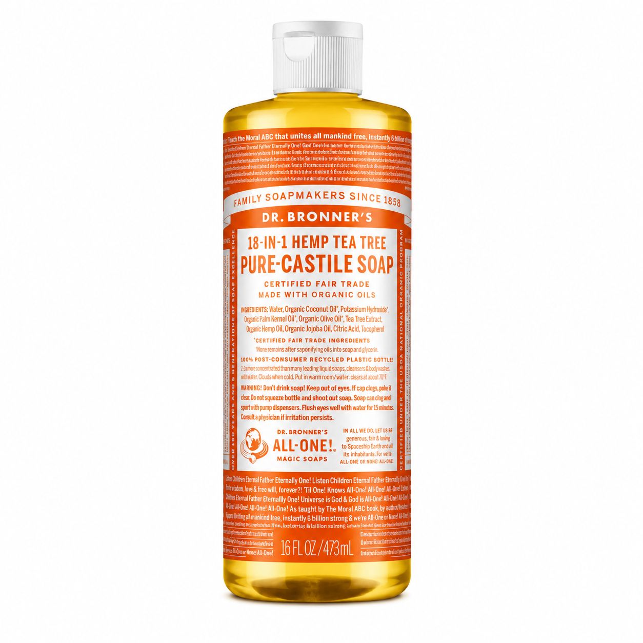 Dr Bronner , Castile Liquid Soap- Tea Tree Dr Bronner , Castile Liquid Soap- Tea Tree