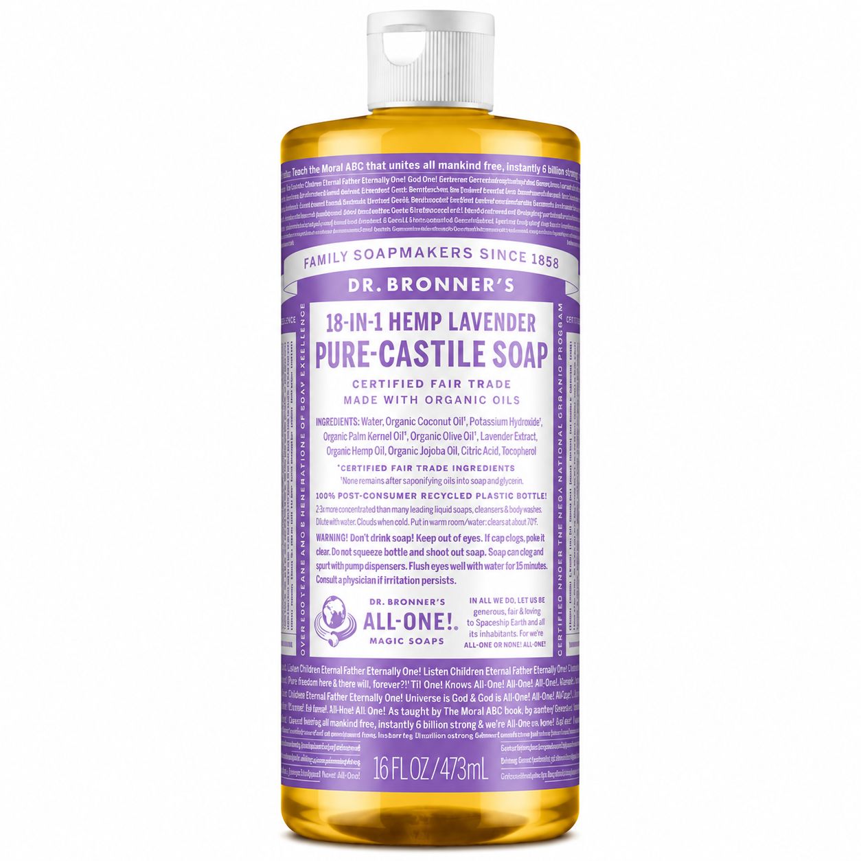Dr Bronner , Castile Liquid Soap- Lavender Dr Bronner , Castile Liquid Soap- Lavender