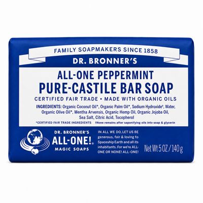 Dr Bronner , Pure Castile Soap Bar-Peppermint Dr Bronner , Pure Castile Soap Bar-Peppermint