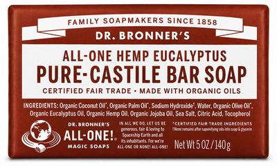 Dr Bronner , Pure Castile Soap Bar- Eucalyptus Dr Bronner , Pure Castile Soap Bar- Eucalyptus