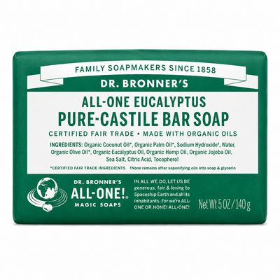 Dr Bronner , Pure Castile Soap Bar- Eucalyptus Dr Bronner , Pure Castile Soap Bar- Eucalyptus