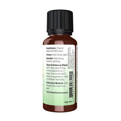 Now Essential Oils , Lemon Oil, Organic - 1 Fl. Oz.