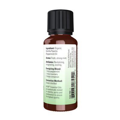 Now Essential Oils , Peppermint Oil, Organic - 1 Fl. Oz.