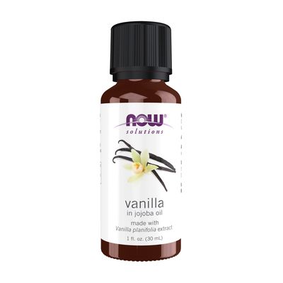 NOW Essential Oils, Vanilla Oil, Blend of Pure Vanilla Bean Extract in Pure Jojoba Oil, Sweet Aromat NOW Essential Oils, Vanilla Oil, Blend of Pure Vanilla Bean Extract in Pure Jojoba Oil, Sweet Aromat