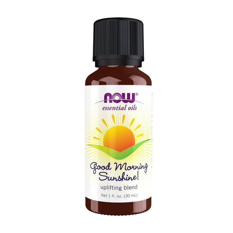 NOW Essential Oils, Good Morning Sunshine Aromatherapy Blend, Soothing Aromatherapy Scent, Blend of Pure Essential Oils, Vegan, Child Resistant Cap, 1-Ounce NOW Essential Oils, Good Morning Sunshine Aromatherapy Blend, Soothing Aromatherapy Scent, Blend of Pure Essential Oils, Vegan, Child Resistant Cap, 1-Ounce