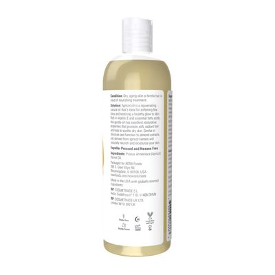 NOW Solutions, Apricot Kernel Oil, Hair Moisturizer, Rejuvenating Skin Oil, Softens Fine Lines, 16-Ounce