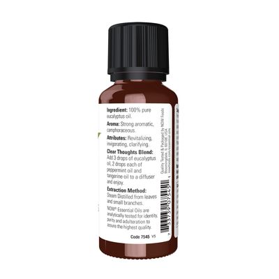 Now Essential Oils , Eucalyptus Globulus Oil - 1 Fl. Oz.
