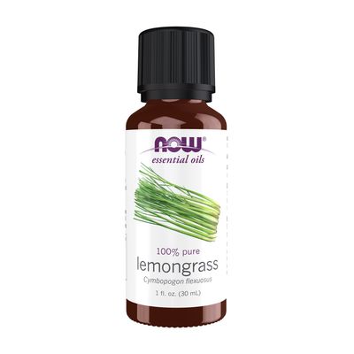 NOW Essential Oils, Lemongrass Oil, Uplifting Aromatherapy Scent, Steam Distilled, Vegan, Child Resistant Cap, 1-Ounce