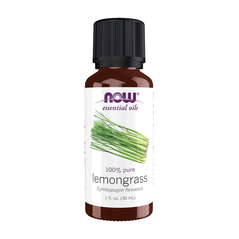 NOW Essential Oils, Lemongrass Oil, Uplifting Aromatherapy Scent, Steam Distilled, Vegan, Child Resistant Cap, 1-Ounce NOW Essential Oils, Lemongrass Oil, Uplifting Aromatherapy Scent, Steam Distilled, Vegan, Child Resistant Cap, 1-Ounce