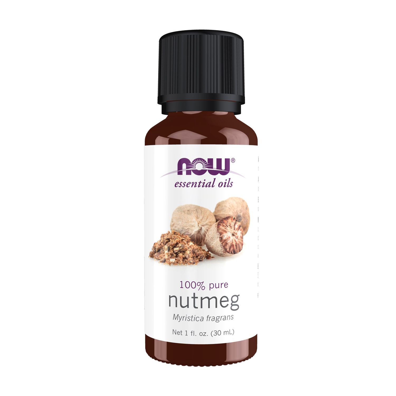 NOW Essential Oils, Nutmeg Oil, Energizing Aromatherapy Scent, Steam Distilled, Vegan, Child Resistant Cap, 1-Ounce NOW Essential Oils, Nutmeg Oil, Energizing Aromatherapy Scent, Steam Distilled, Vegan, Child Resistant Cap, 1-Ounce