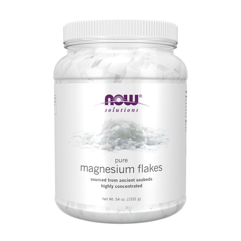 Now Solutions , Magnesium Flakes - 54 Oz. Now Solutions , Magnesium Flakes - 54 Oz.