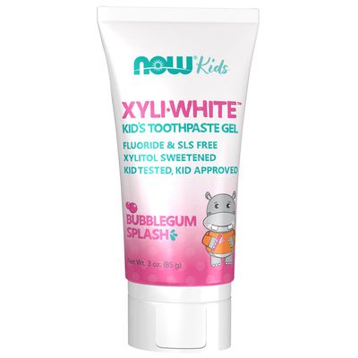 NOW Solutions, Xyliwhite™ Toothpaste Gel for Kids, Bubblegum Splash Flavor, Kid Approved! 3-Ounce, packaging may vary NOW Solutions, Xyliwhite™ Toothpaste Gel for Kids, Bubblegum Splash Flavor, Kid Approved! 3-Ounce, packaging may vary
