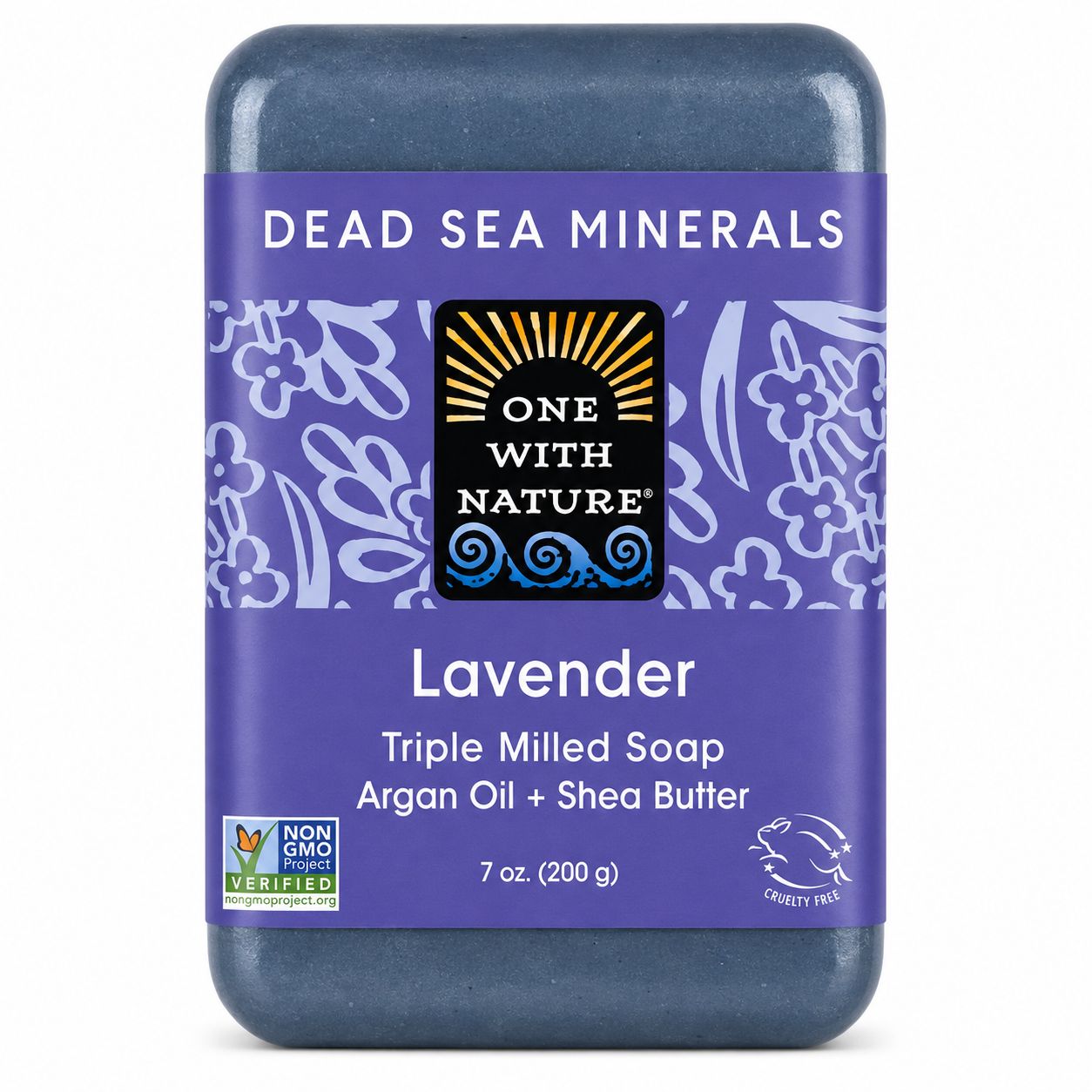 One With Nature, Dead Sea Mineral Soap Bar, Lavender, 7 Oz