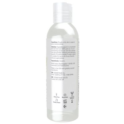 NOW Solutions, Vegetable Glycerin, Pure, Versatile Skin Care, Softening and Moisturizing, 4-Ounce